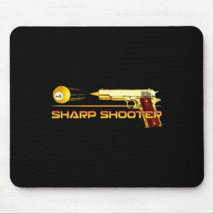 Pool Ll Sharp Shooter Billiards Gun Yellow  Mouse Mat