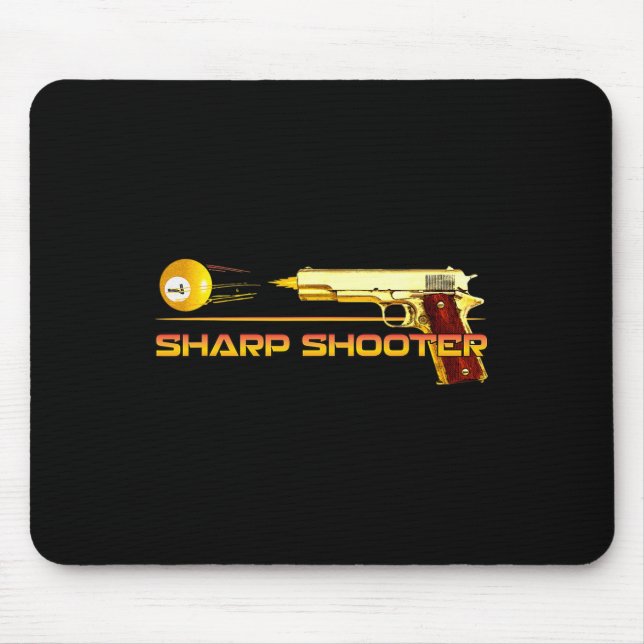 Pool Ll Sharp Shooter Billiards Gun Yellow  Mouse Mat (Front)
