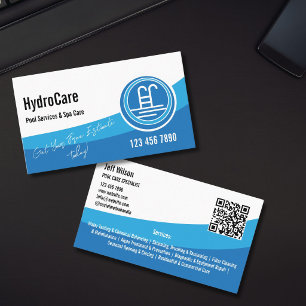 Pool Maintenance and Cleaning Services Business Card