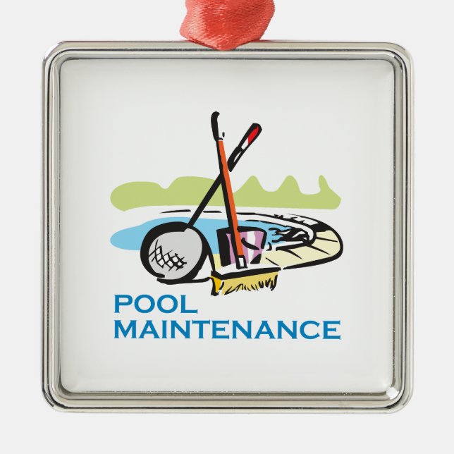 POOL MAINTENANCE METAL TREE DECORATION (Front)