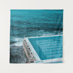 Pool near sea tapestry