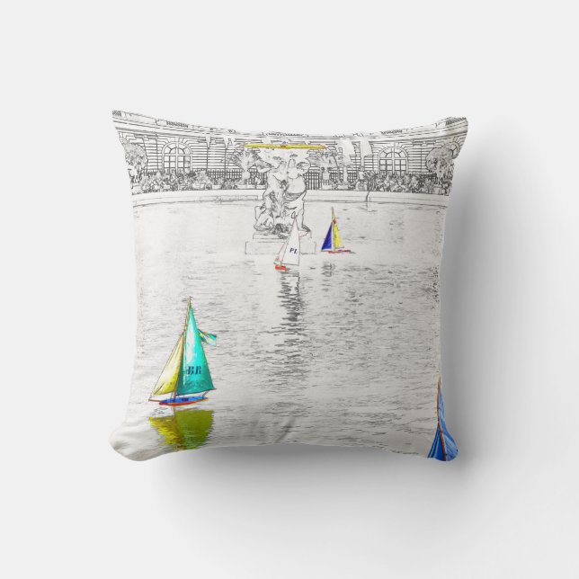 Pool of the Luxembourg Garden - Paris Cushion (Front)