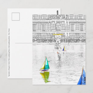 Pool of the Luxembourg Garden - Paris Postcard