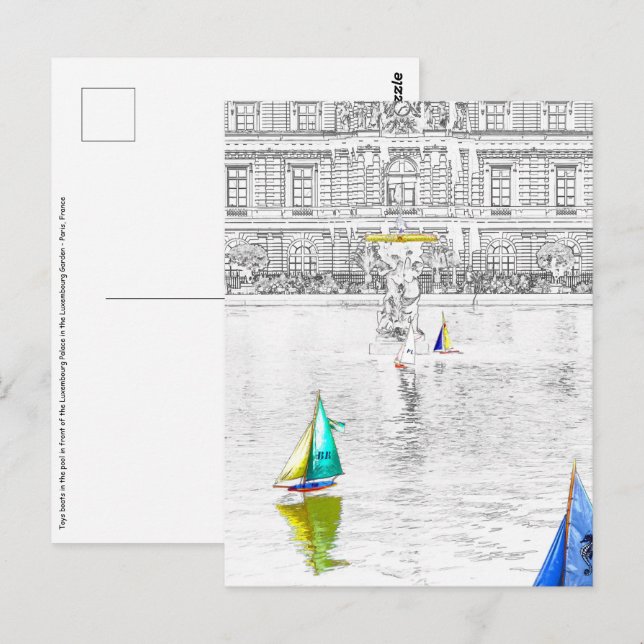 Pool of the Luxembourg Garden - Paris Postcard (Front/Back)