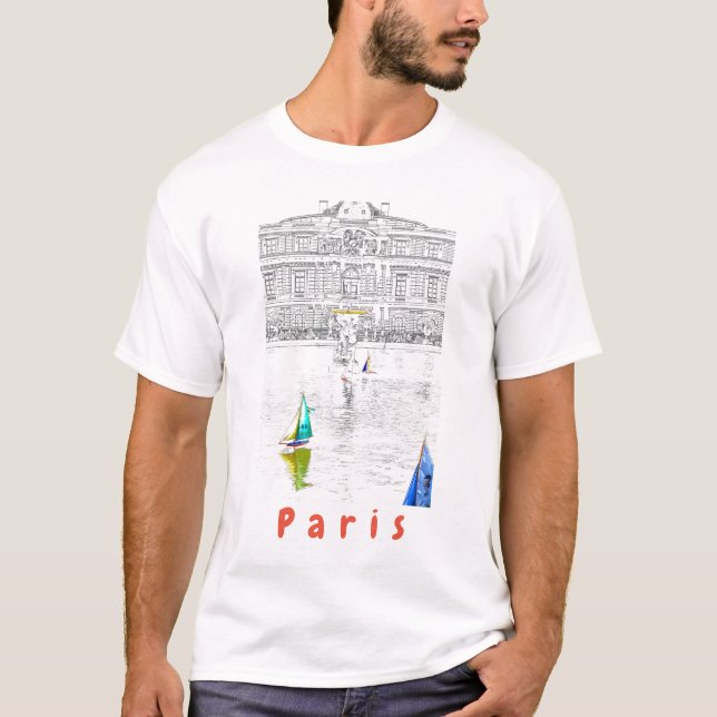 Pool of the Luxembourg Garden - Paris T-Shirt (Front)