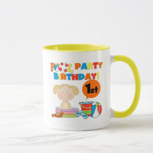 Pool Party 1st Birthday T-shirts and Gifts Mug