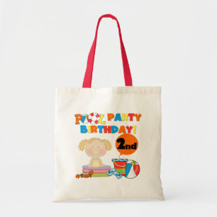 Pool Party 2nd Birthday Tshirts and Gifts Tote Bag