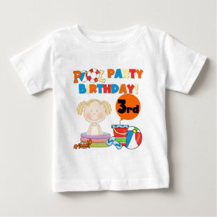 Pool Party 3rd Birthday T-shirts and Gifts