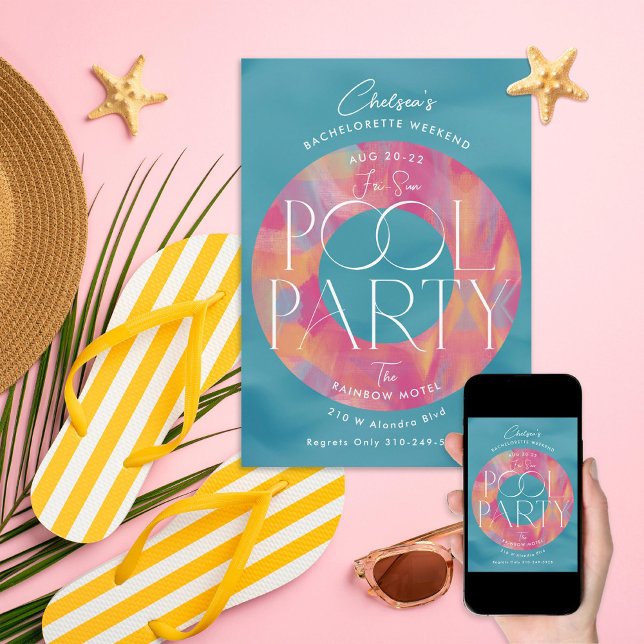 Pool Party Bachelorette Party Invitation (Creator Uploaded)