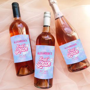 Pool Party Bachelorette Wine Label