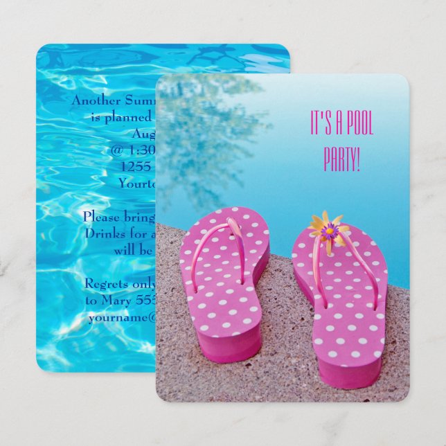 Pool Party Bash Invitation (Front/Back)