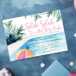Pool Party Bash Summer girls pink birthday party Invitation<br><div class="desc">For more advanced customisation of this design,  simply select the "Edit using Design Tool" button above!</div>