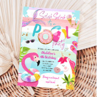 Pool Party Bash Unicorn Mermaid Flamingo Birthday