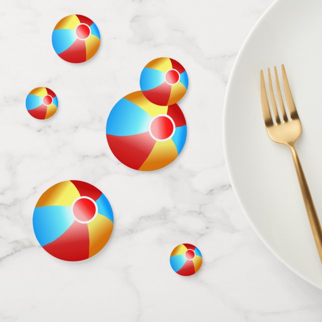 Pool Party  Beach Ball Table Confetti (Group)