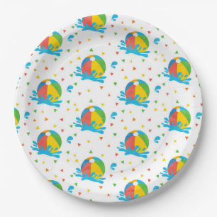 Pool Party Birthday Decor Supplies  Paper Plate