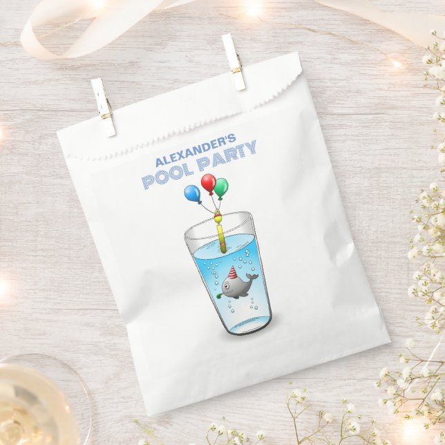 Pool Party Birthday Favour Bags (Clipped)