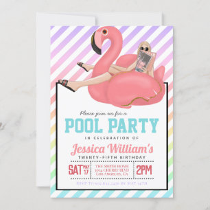 Pool Party Birthday Invitation