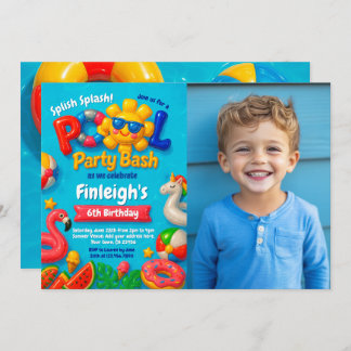 Pool Party Birthday Invitation