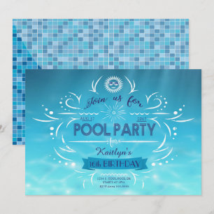 Pool Party Birthday Invitation