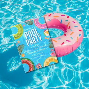 Pool Party Birthday Invitation