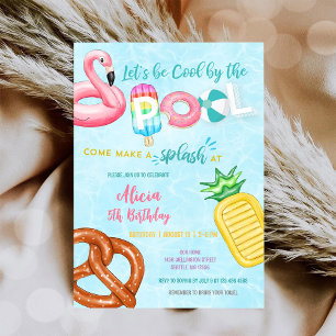 Pool Party Birthday Invitation