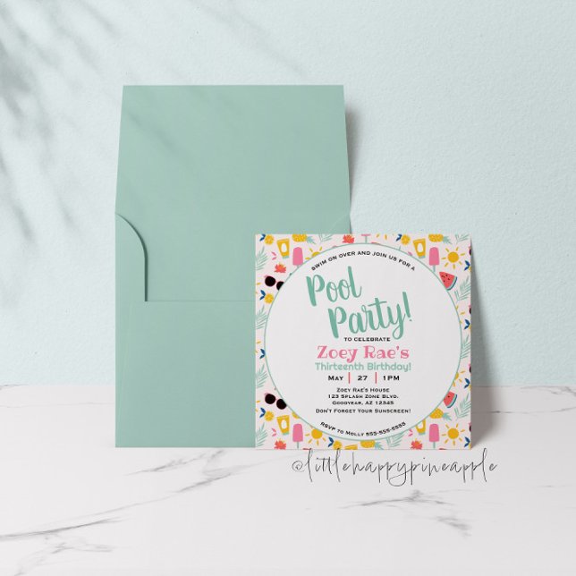 Pool Party Birthday Invitation (Creator Uploaded)