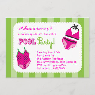 Pool Party Birthday Invitation
