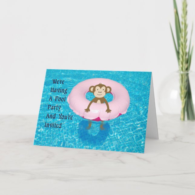 Pool Party Birthday Invitation for Child (Front)