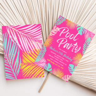 Pool Party Birthday Invitation Pool Party