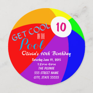 Pool Party Birthday Invite