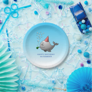 Pool Party Birthday Paper Plate