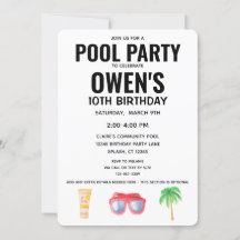 Pool Party Birthday Party gender neutral