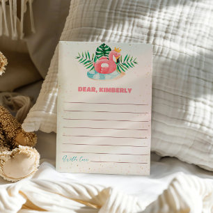 Pool Party Birthday Party Time Capsule Notecard