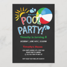 Pool Party Birthday Summer Fun