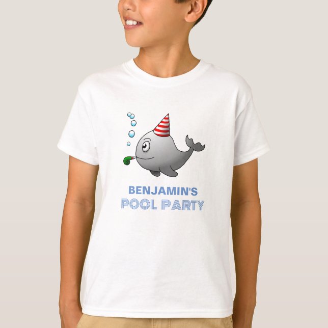 Pool Party Birthday T-Shirt (Front)