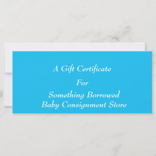 Pool Party Blue Gift Certificate Template