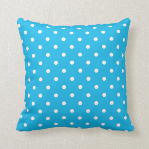 Pool Party Blue Polka Dots Cushion