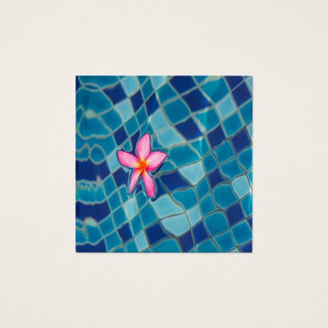 Pool party blues pink flower floating pop colour (Front)