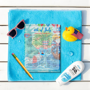 Pool Party Bold Eagle 4th of July Bingo  game  Holiday Card