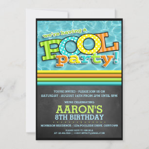 Pool Party Celebration Invitation