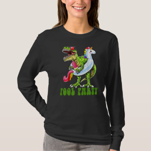 Pool Party Dinosaur Unicorn Beach Summer Vacation T-Shirt