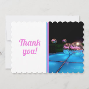 pool party disco thank you card