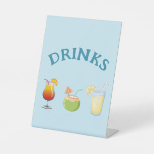 Pool Party "Drinks" sign