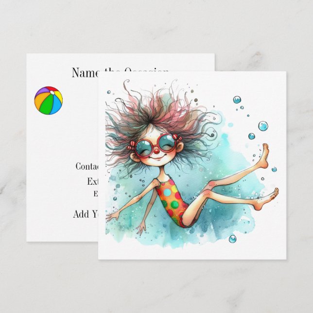 Pool Party, etc. Invitation (Front/Back)