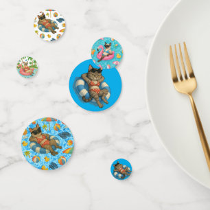 Pool Party for Siamese Cat lovers Confetti