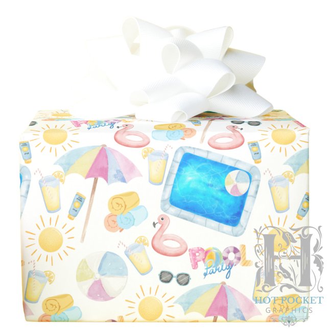 Pool Party Gift Wrapping Paper (Creator Uploaded)