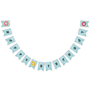 Pool Party Happy Birthday  Bunting