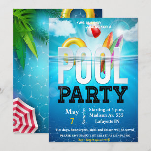 Pool Party Invitation