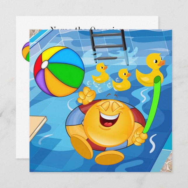 Pool Party Invitation (Front/Back)