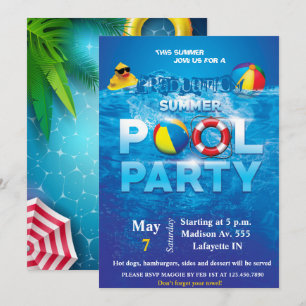 Pool Party Invitation